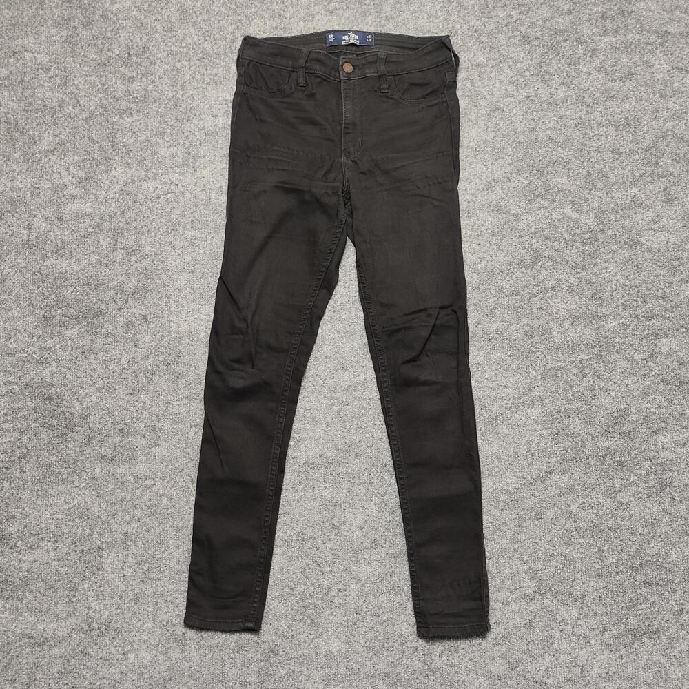 Hollister High-Rise Jean Legging Jeans Womens 27x28 Black Skinny Stretch Denim